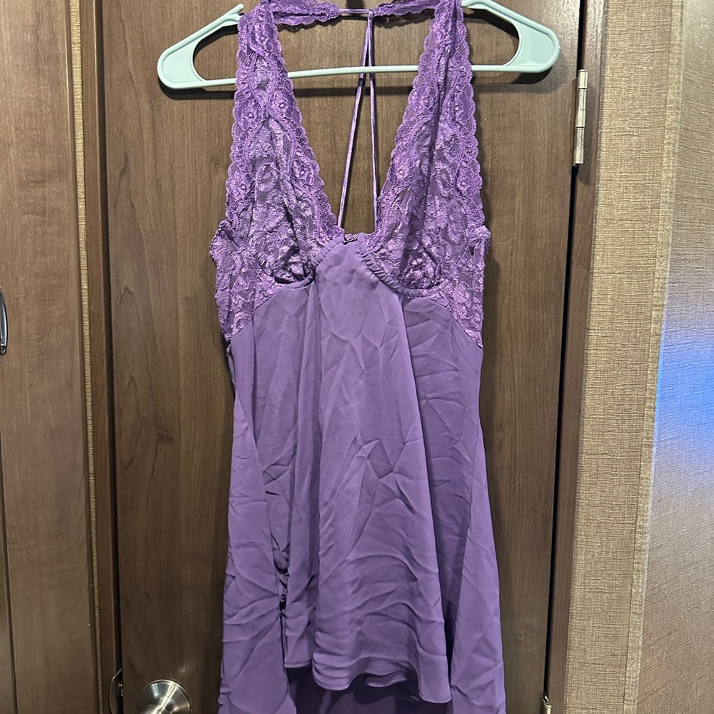 Source Unknown Purple Lace Chemise